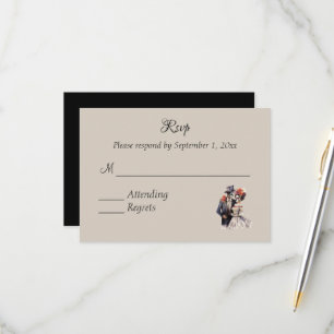 Jour d'Halloween du mariage mort RSVP