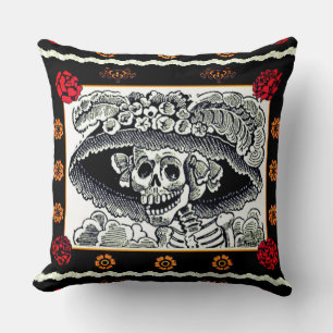 Jour du Coussin mort - La Catrina avec les Roses