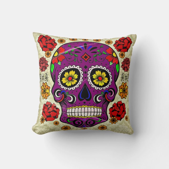 Jour du crâne pourpre de sucre de coussin mort (Recto)