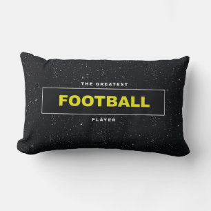 Jour du jeu de football Jaune Noir Coussin sportif