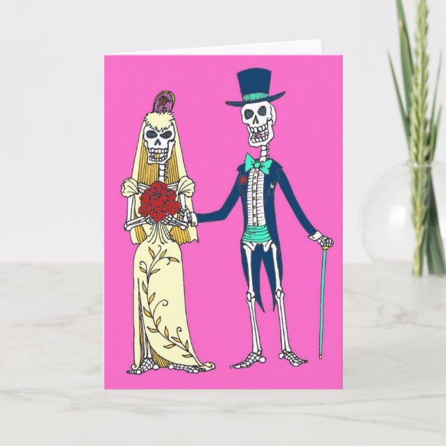 Jour du mariage de la carte de voeux morte (Devant)