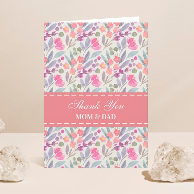 Jour du mariage des parents Merci floral (Créateur téléchargé)