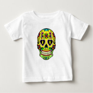 Jour du T-shirt bébé pour le crâne de sucre mort