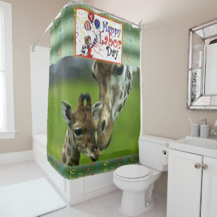 Jour du travail Douche rideau Giraffe