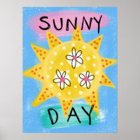 Jour ensoleillé - Joli soleil Poster Mur Art