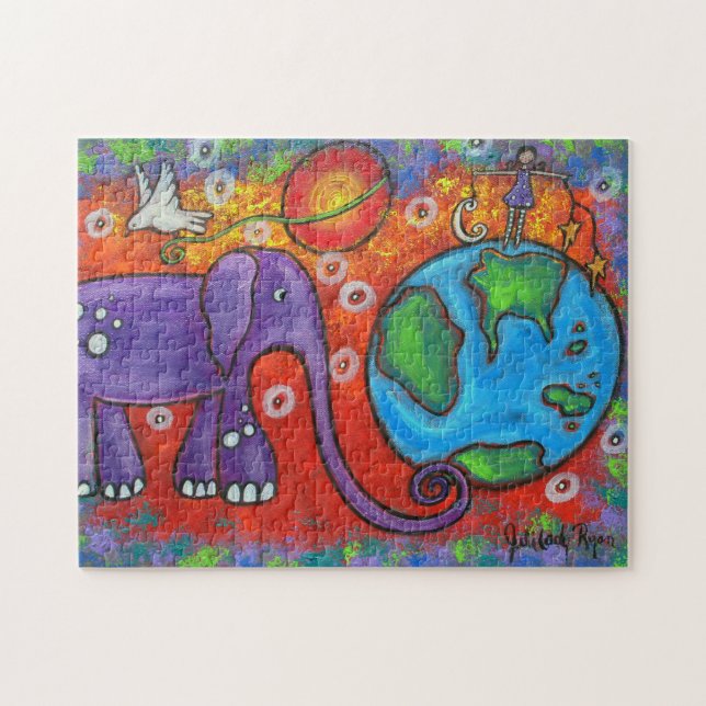 Jour et nuit sur la planète Puzzle de la Terre (Horizontal)