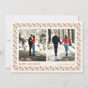 Jour férié Carte photo de vacances - Rouge