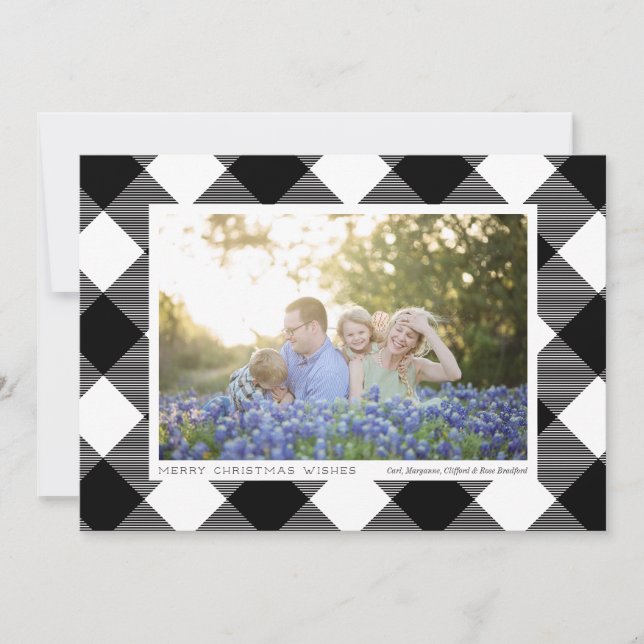 Jour férié du chèque de bison noir et blanc (Devant)