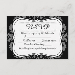 Jour Girly de la coutume mignonne morte RSVP de