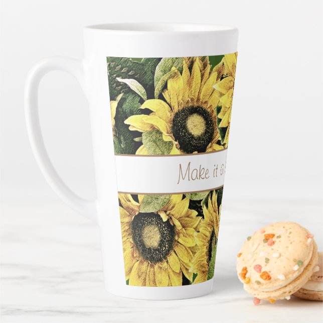Jour magnifique Tournesol latte Mug (En situation)