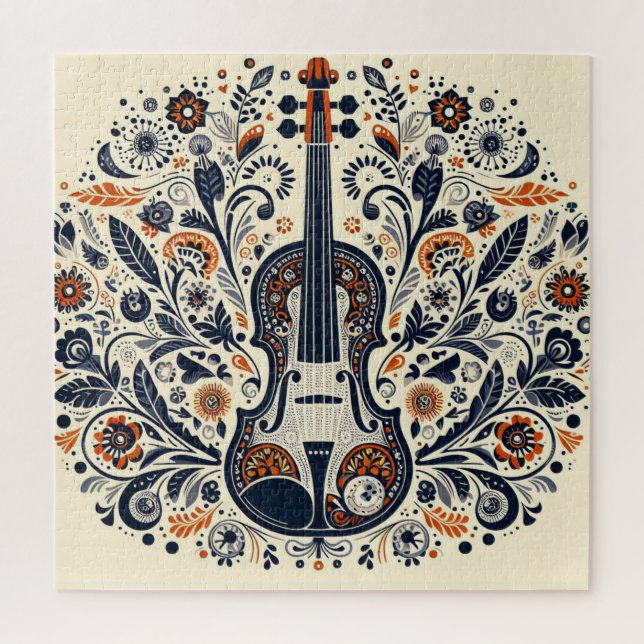Jour national de violon Harmonie Puzzle avec l'art (Vertical)