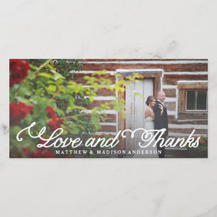 Jour sucré Carte photo mariage Merci