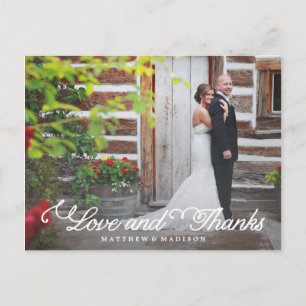 Jour sucré   Carte postale mariage Merci