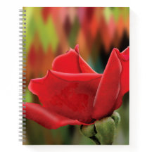 Journal à couverture rigide haute poly rose rouge 