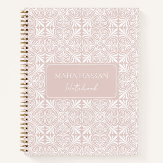 Journal à motif vectoriel de rose carminée avec no