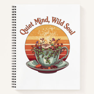 Journal à reliure rigide vintage Quiet Mind Wild S