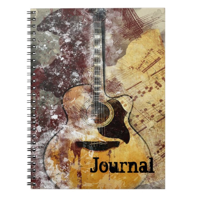 Journal abstrait de conception de guitare (Devant)