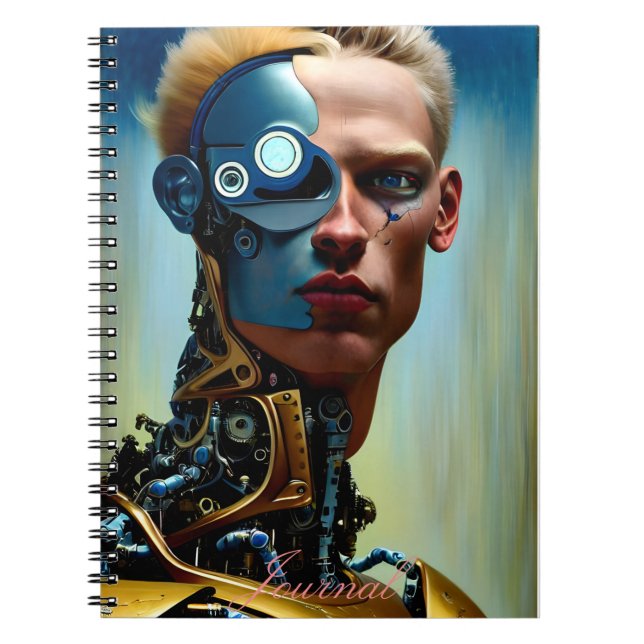 Journal Abstrait moderne Cyborg Imaginaire Homme (Devant)