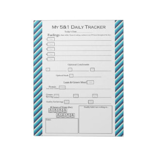 Journal alimentaire Bloc-notes de conception rayée