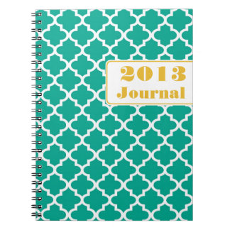 Journal annuel tendance en carreaux marocains jaun