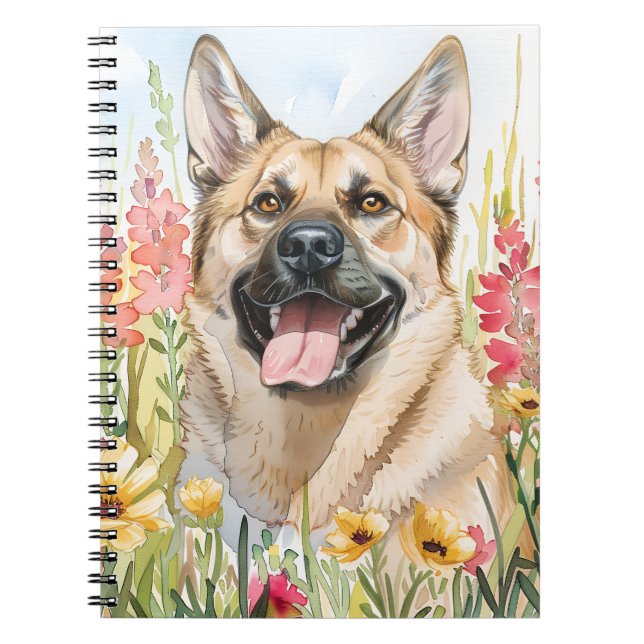 Journal aquarelle du Elkhound norvégien (Devant)