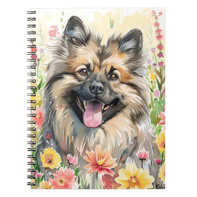 Journal aquarelle Keeshond (Devant)