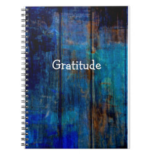 Journal bleu de gratitude de style campagnard