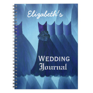 Journal bleu de wedding planner de demoiselles