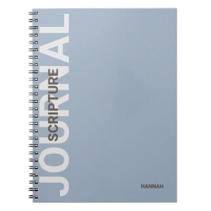 Journal bleu personnalisé des Écritures chrétienne