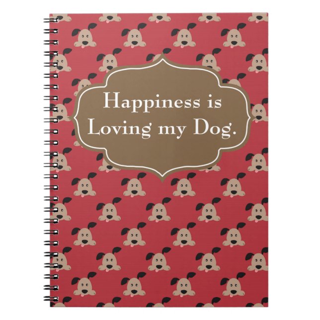 Journal Bonheur est Aimer Chien (Devant)