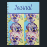Journal Book Pansy Purple Flower Watercolour Art<br><div class="desc">Journal Book Pansy Purple Flower Watercolour Art. A lovely design from one of my original flower garden watercolours.</div>