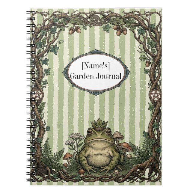 Journal botanique du Roi Grenouille vintage (Devant)