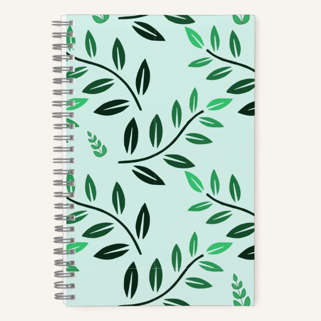 Journal Botanique Minimaliste à Feuillage Vert (Recto)