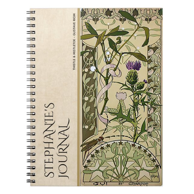 Journal botanique vintage Art Nouveau Floral (Devant)