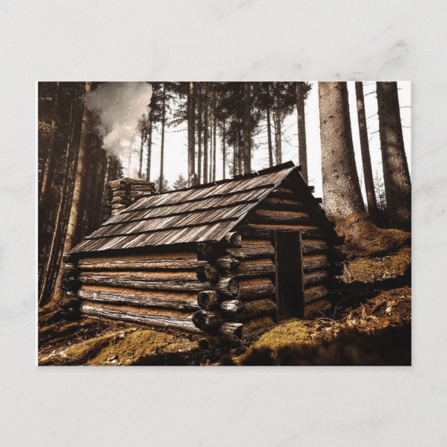JOURNAL CABINE DANS LES CARTES POSTALES EN BOIS (Devant)
