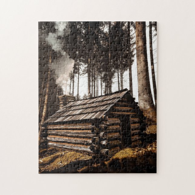 JOURNAL CABINE MAISON EN BOIS JIGSAW PUZZLE (Vertical)