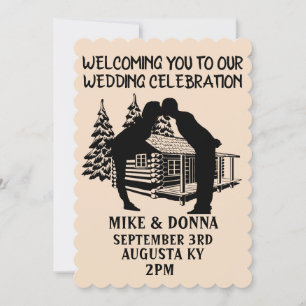 JOURNAL CABINE MARIAGE KISSING COUPLE INVITATIONS