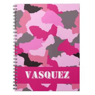Journal Camo rose personnalisé