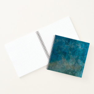 Journal carré à puces avec couverture Turquoise