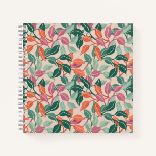Journal Chic Botanique Feuille Tropicale Corail Ve