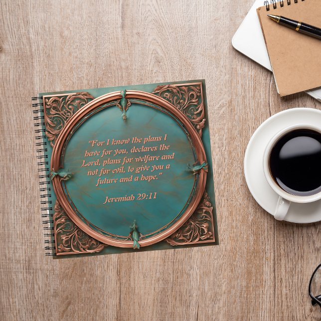 Journal Copper Frame Turquoise Passez du temps ave (Créateur téléchargé)