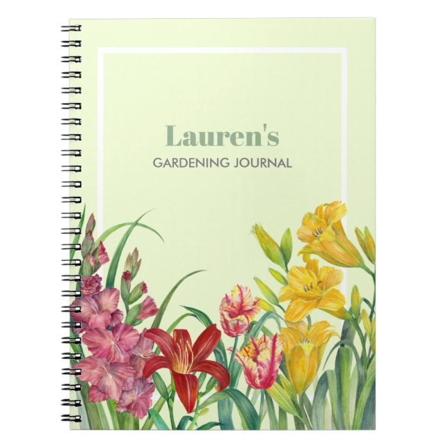 Journal Couleur chaude Floral Printemps fleuris (Devant)