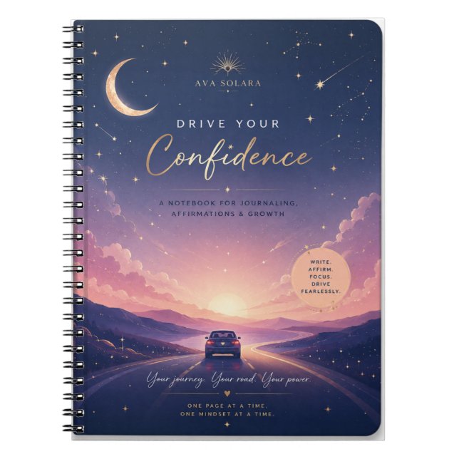Journal d'affirmation pour conduire avec confiance (Devant)