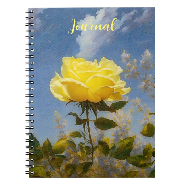 Journal d'art des fleurs jaunes et du ciel (Devant)