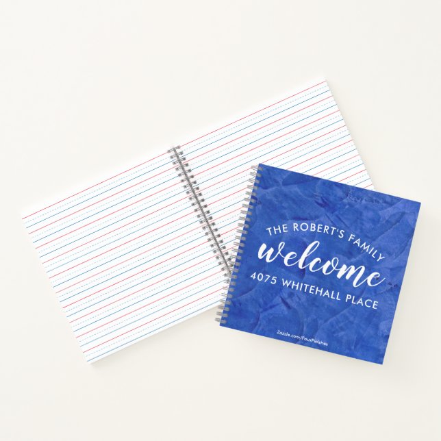 Journal d'artisan personnalisé bleu marine moderne (Intérieur)