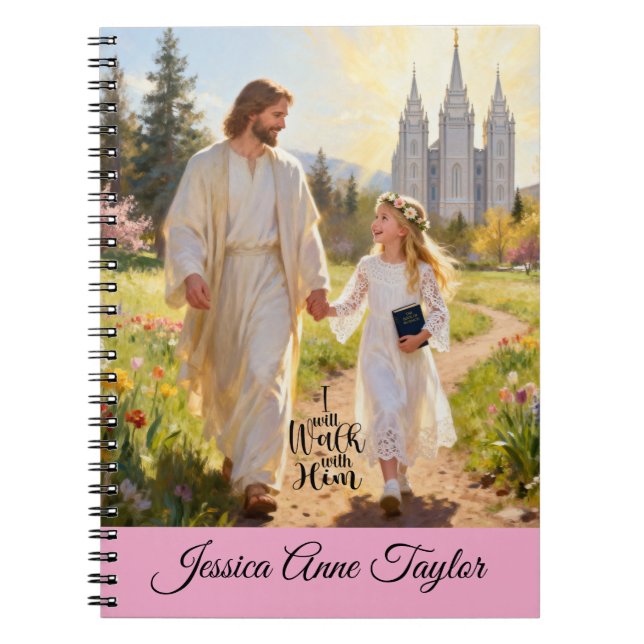 Journal de baptême personnalisé pour filles (Devant)