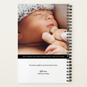 Journal de bébé personnalisé avec photo et nom