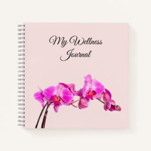 Journal de bien-être floral carnet rose clair