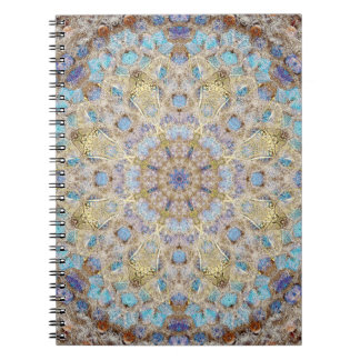 Journal de blanc de mandala de bleu et d'or