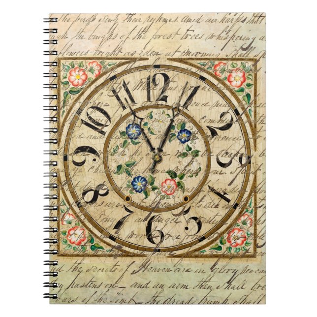 Journal de blocage vintage de l'écriture de poème  (Devant)